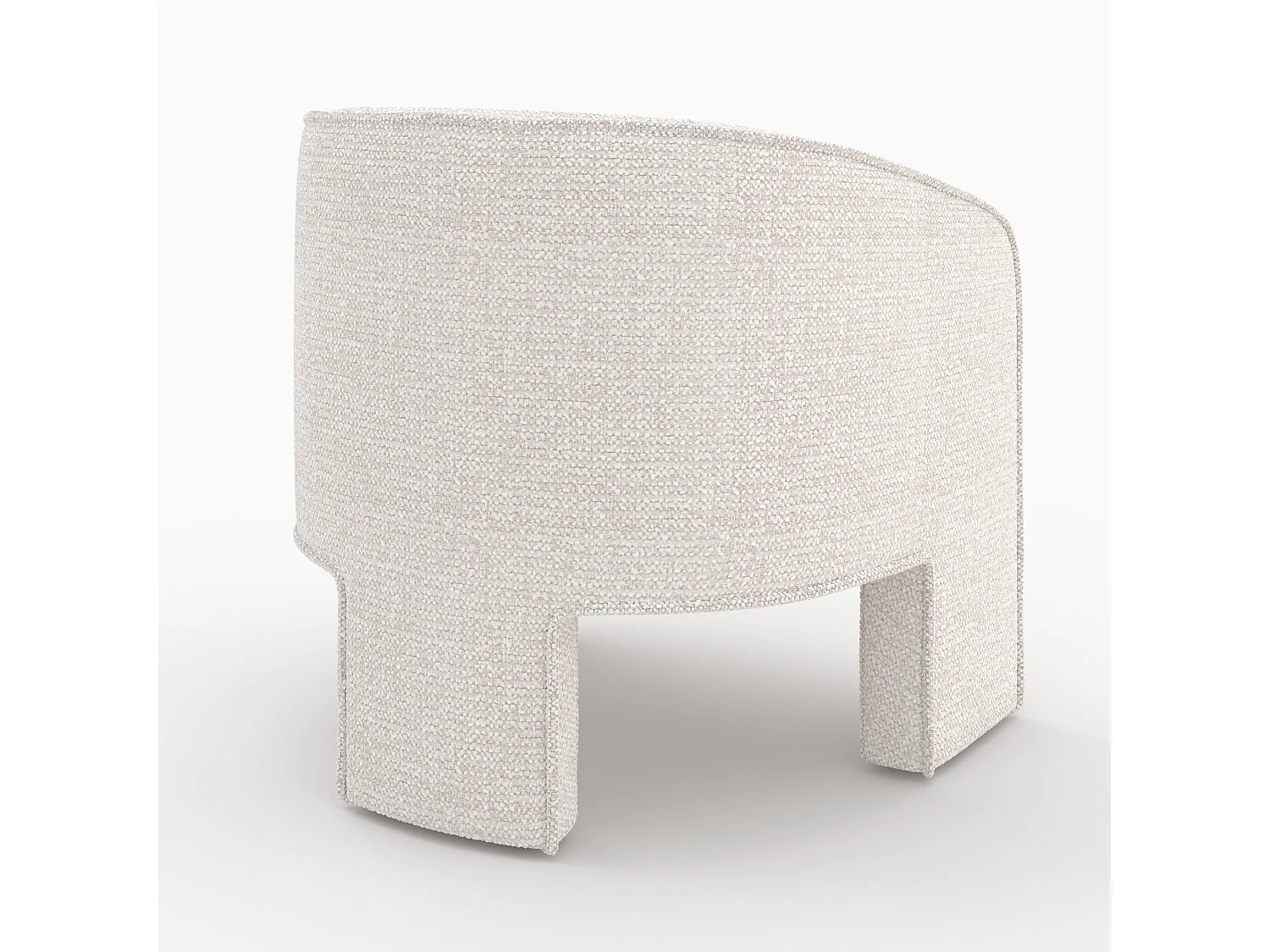 Sillón de tela texturada crema - Nelia