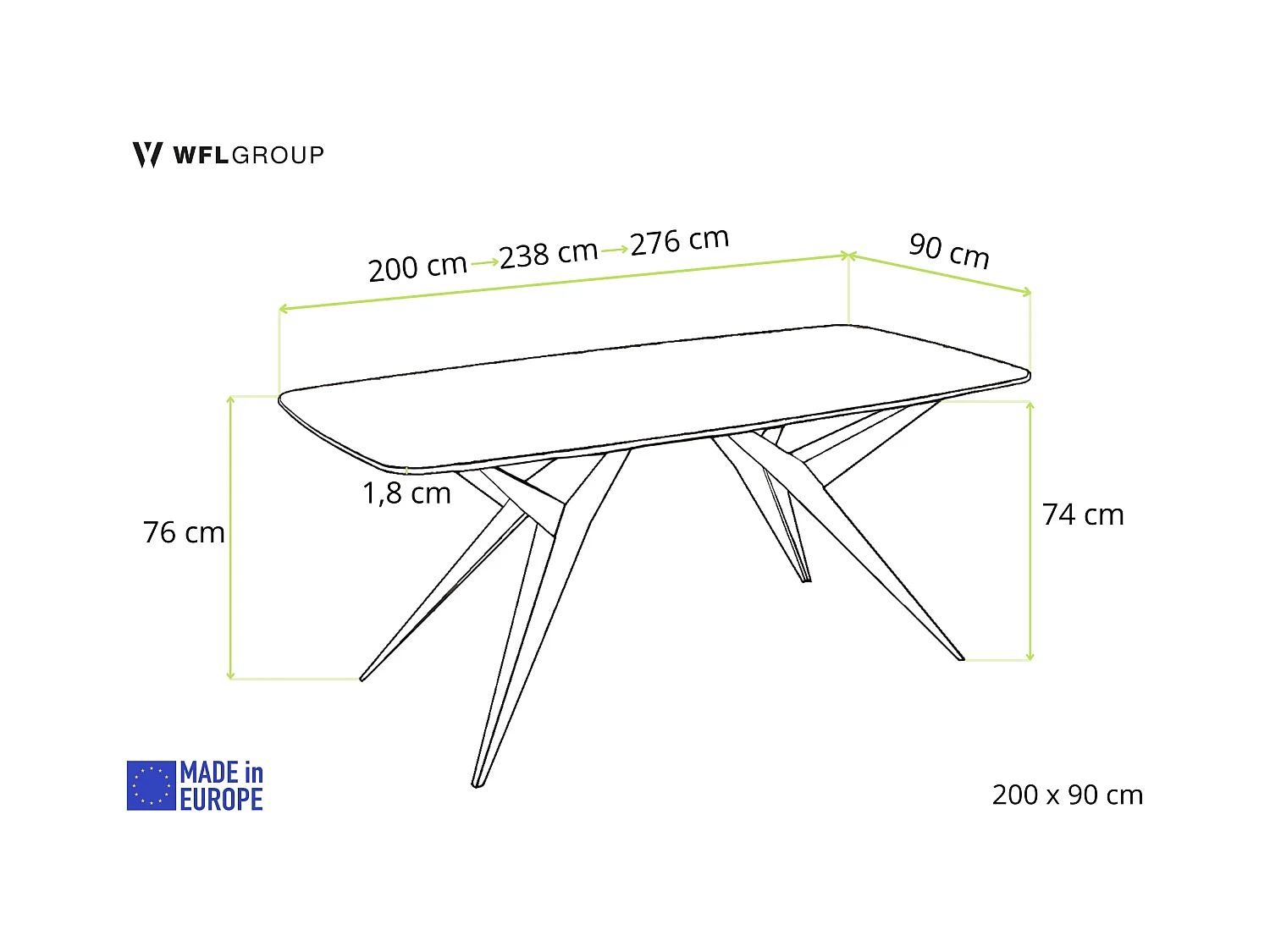 Ausziehbarer Esstisch im Loft-Stil – Rechteckiger Tisch mit Schwarzen Metallbeinen – Industrietisch mit Abgerundeten Ecken für 10-14 Personen – 200cm Beige Cashmere