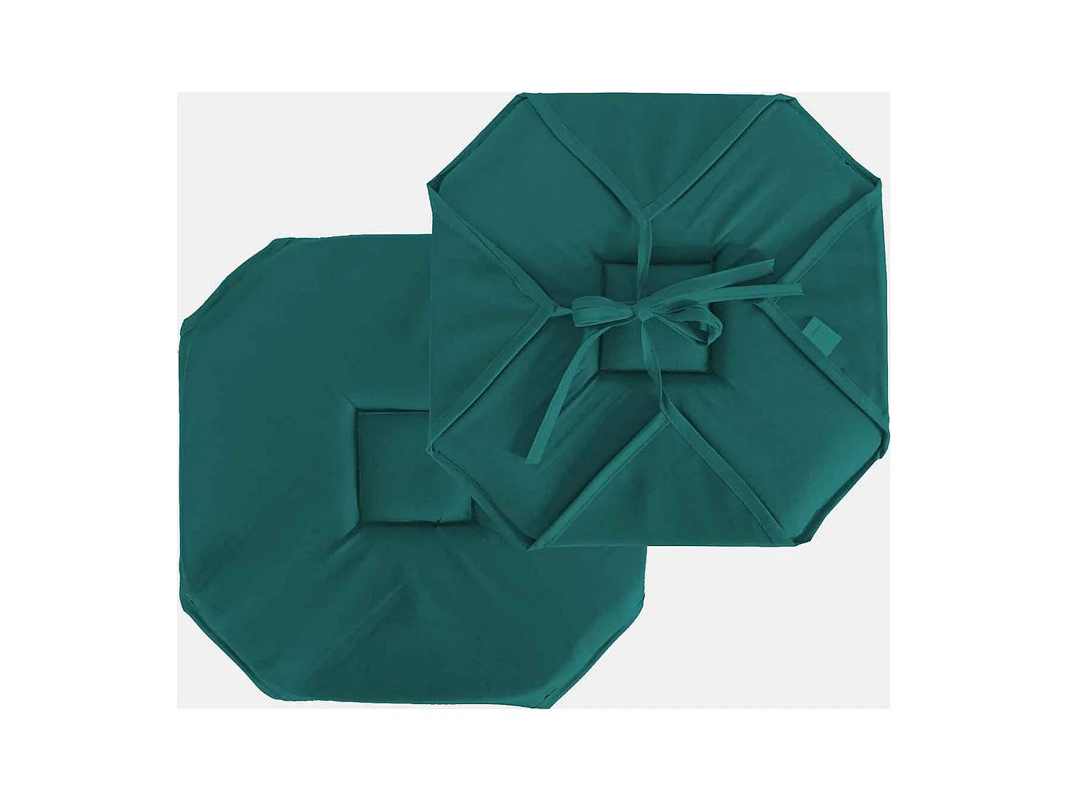 Galette de Chaise Uni "Basic" 40x40cm Vert Foncé