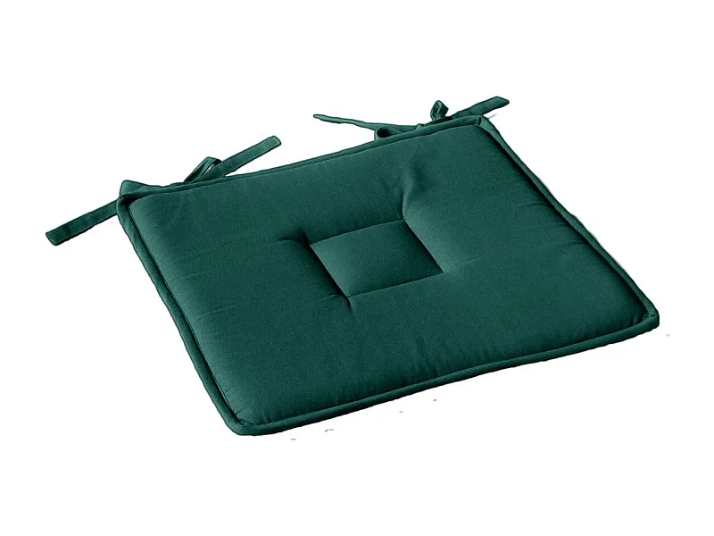 Galette de Chaise Uni "Panama" 40x40cm Vert Foncé