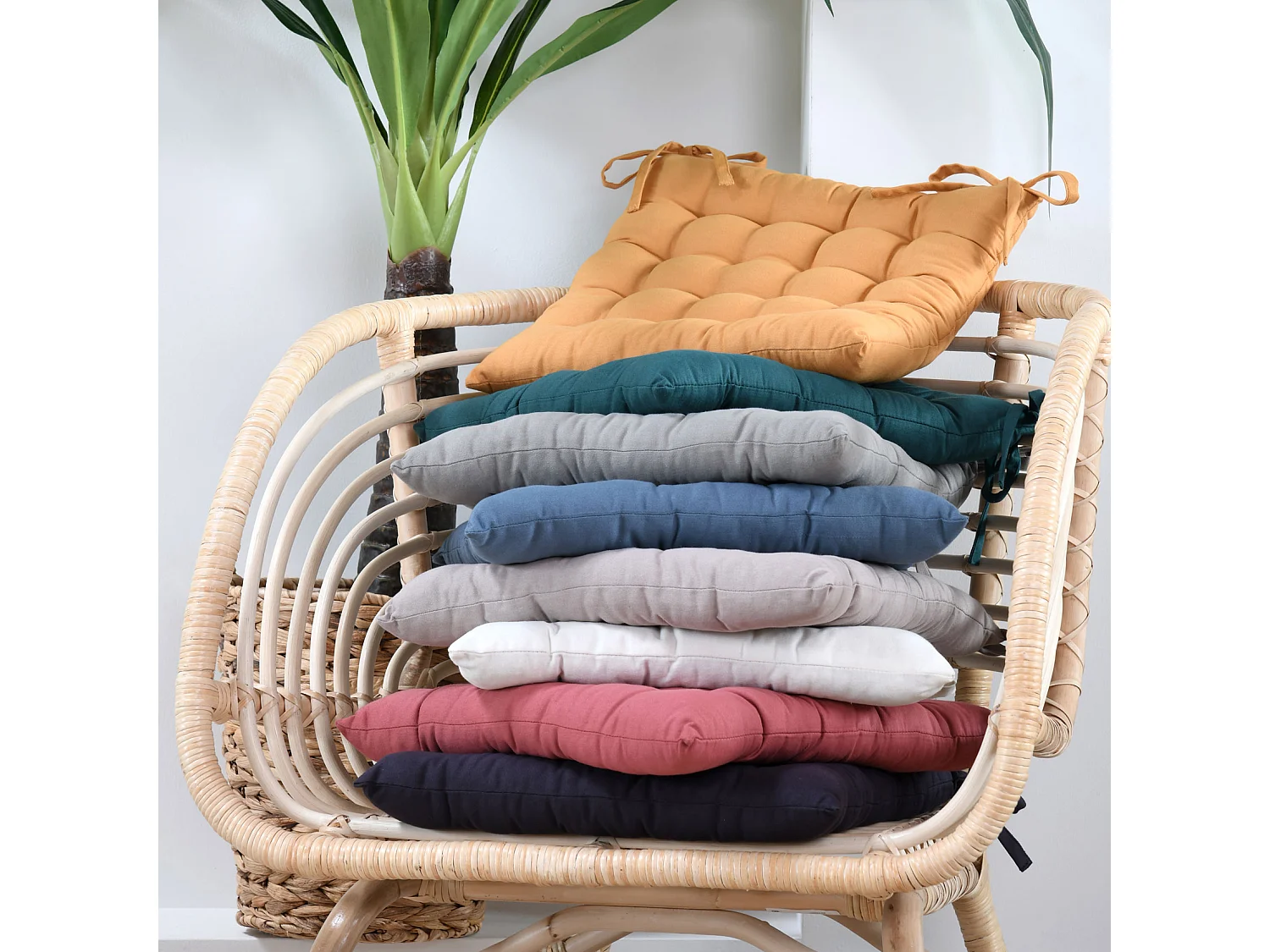 Funda de silla clásica lisa 38 x 38 cm