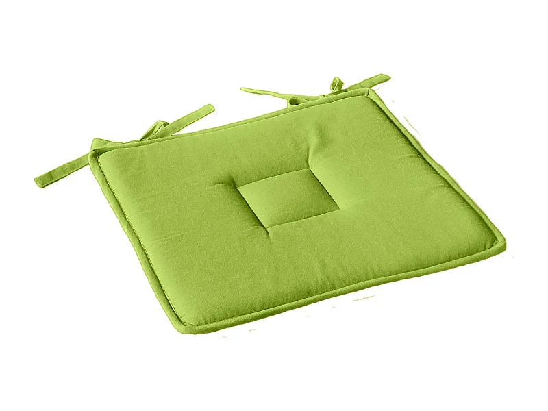 Galette de Chaise Uni "Panama" 40x40cm Vert Anis