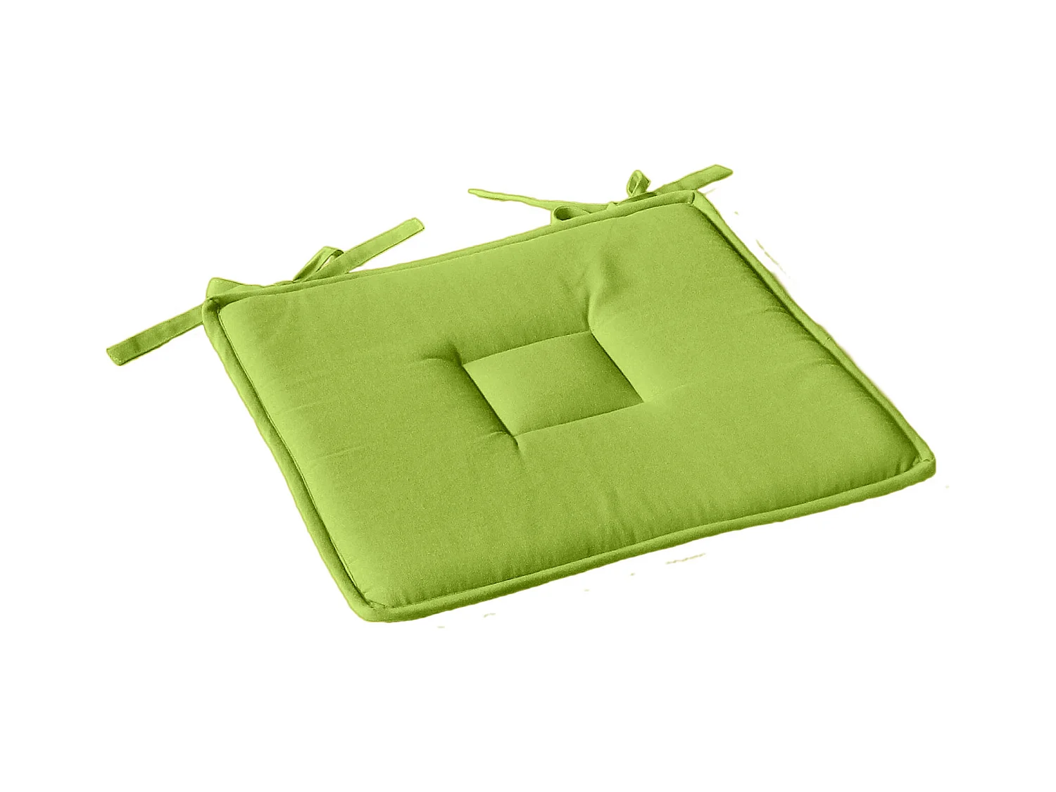 Galette de Chaise Uni "Panama" 40x40cm Vert Anis