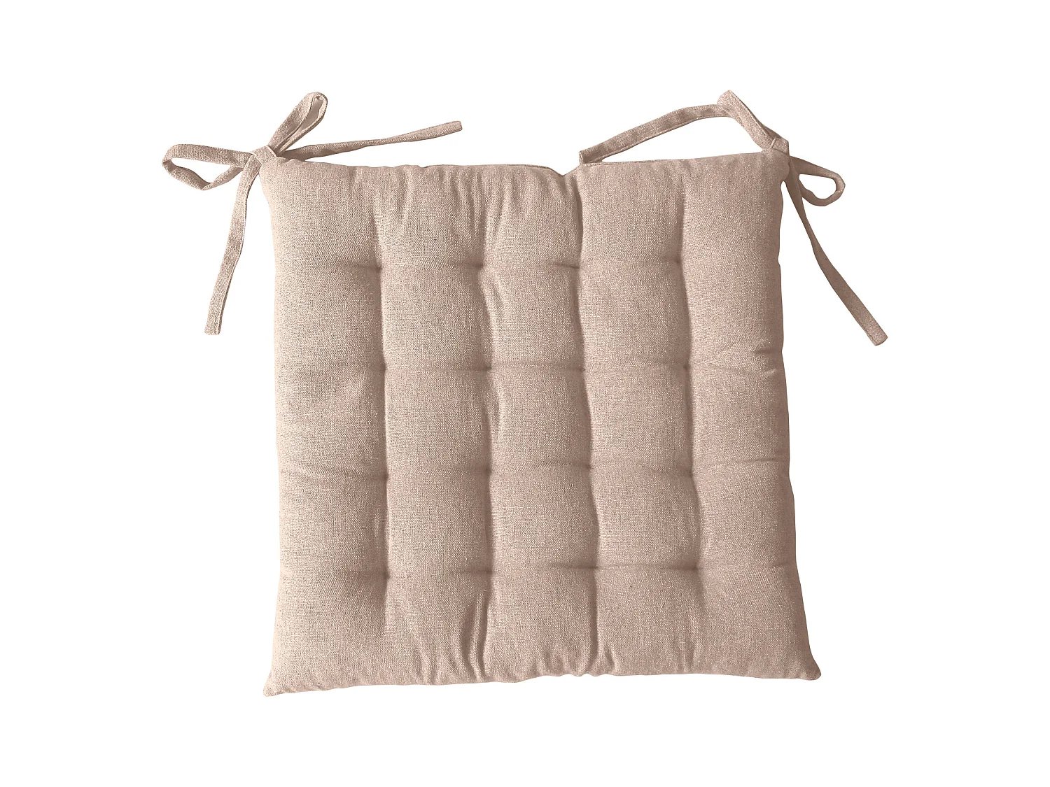 Galette de Chaise Piquée "Dune" 38x38cm Sable