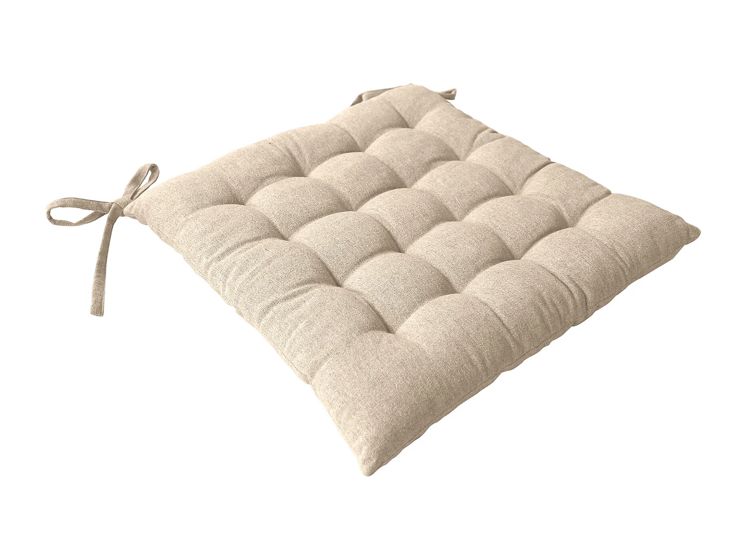 Galette de Chaise Piquée "Dune" 38x38cm Sable