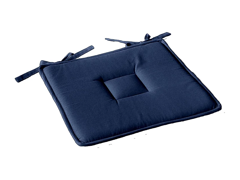 Galette de Chaise Uni "Panama" 40x40cm Bleu Marine