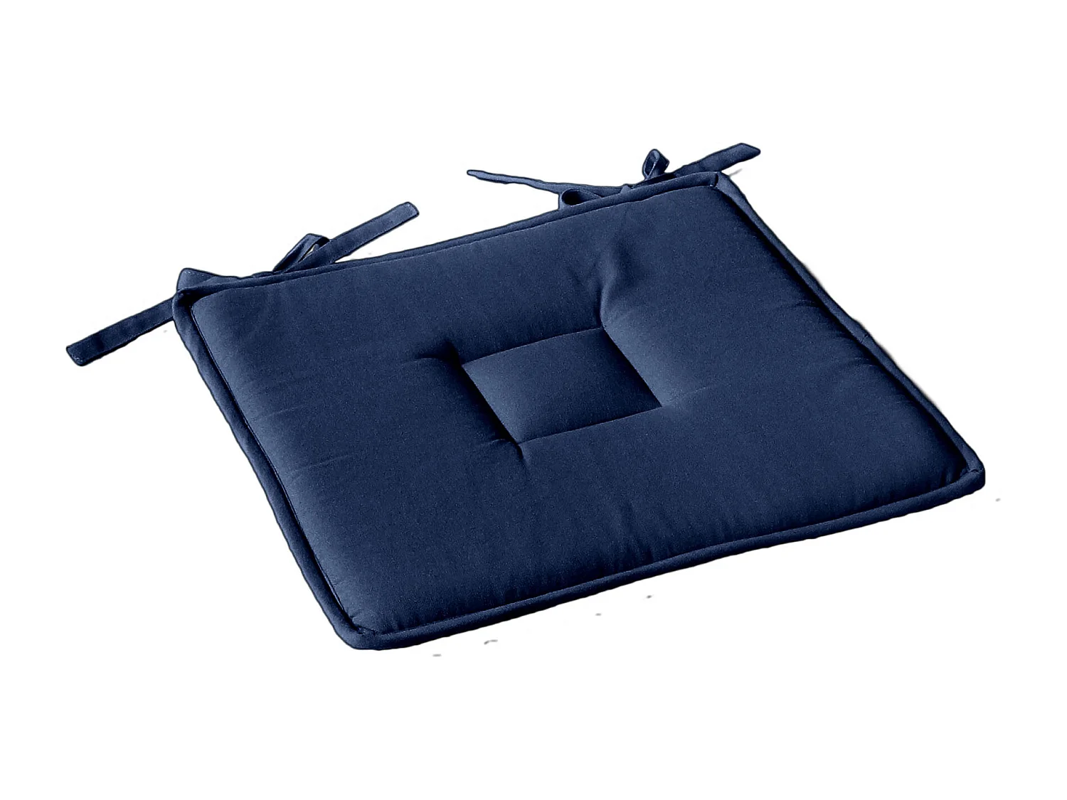 Galette de Chaise Uni "Panama" 40x40cm Bleu Marine