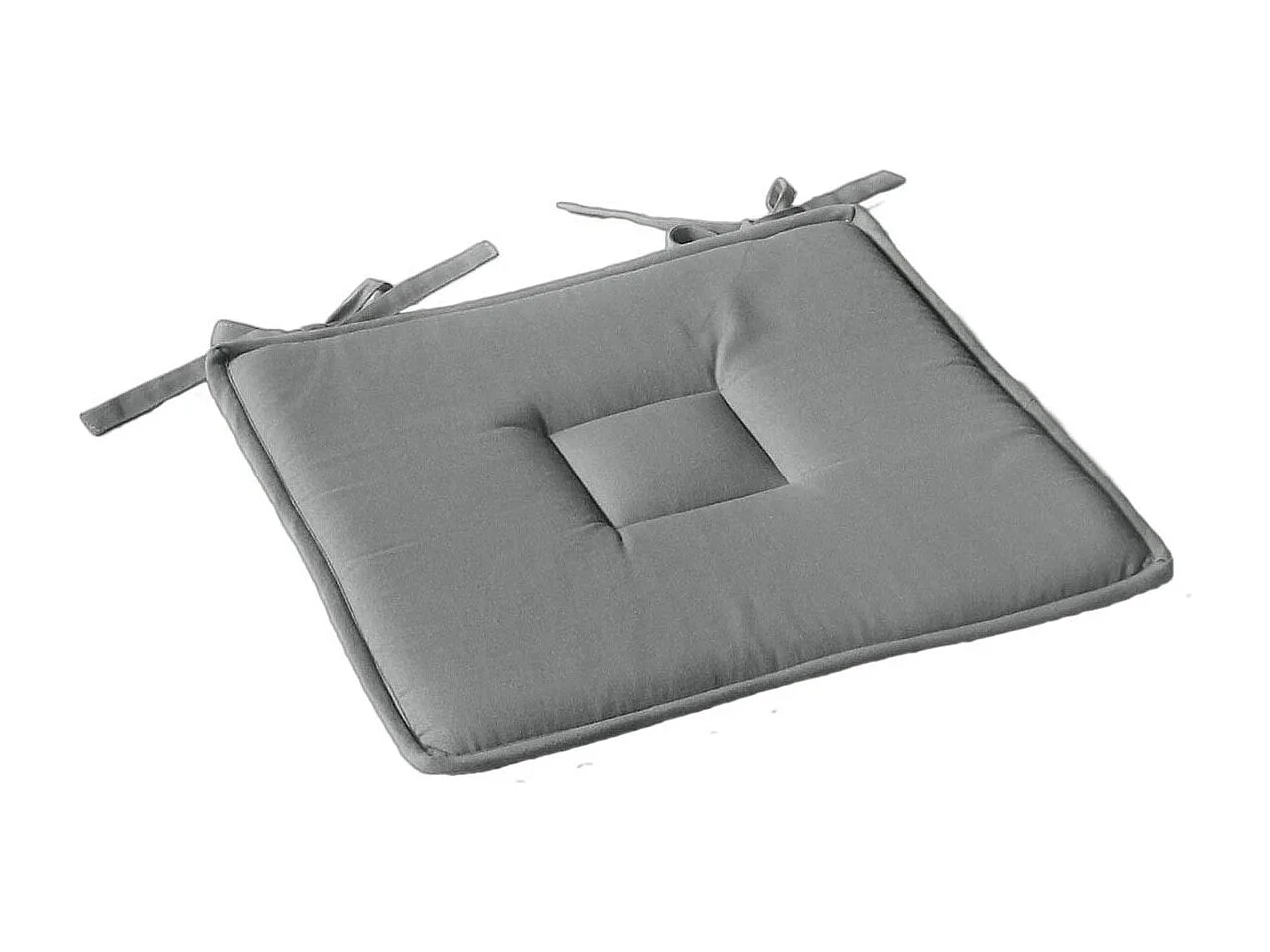 Galette de Chaise Uni "Panama" 40x40cm Gris Clair