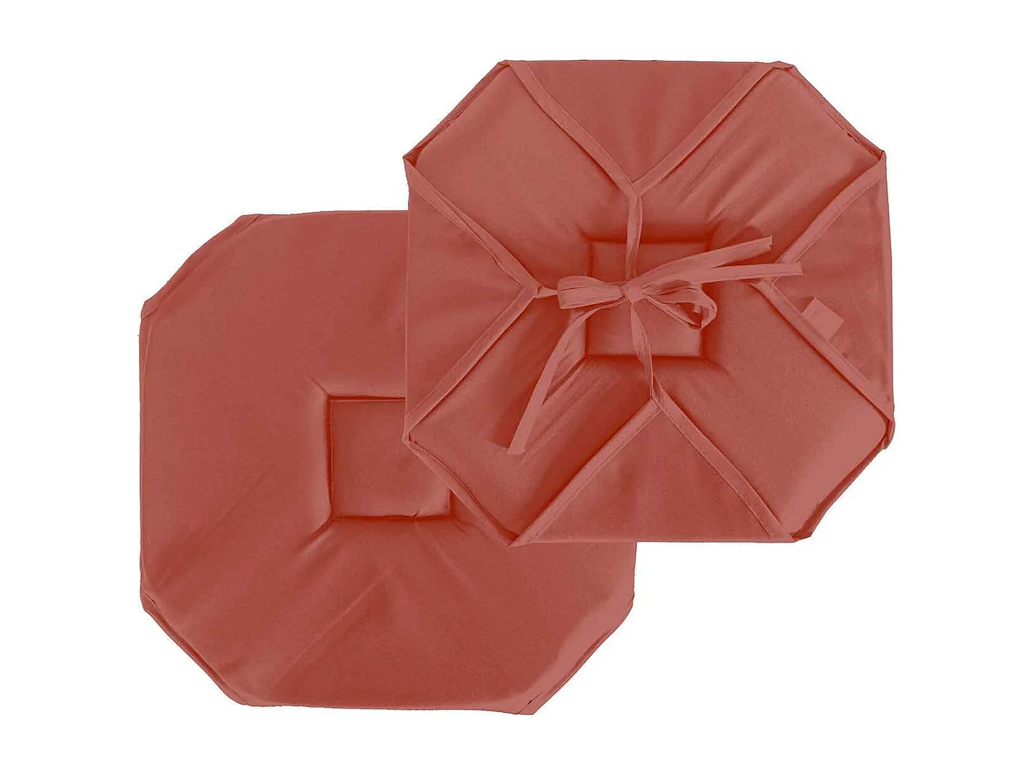 Cojín de silla con solapas y lazos 40 x 40 cm