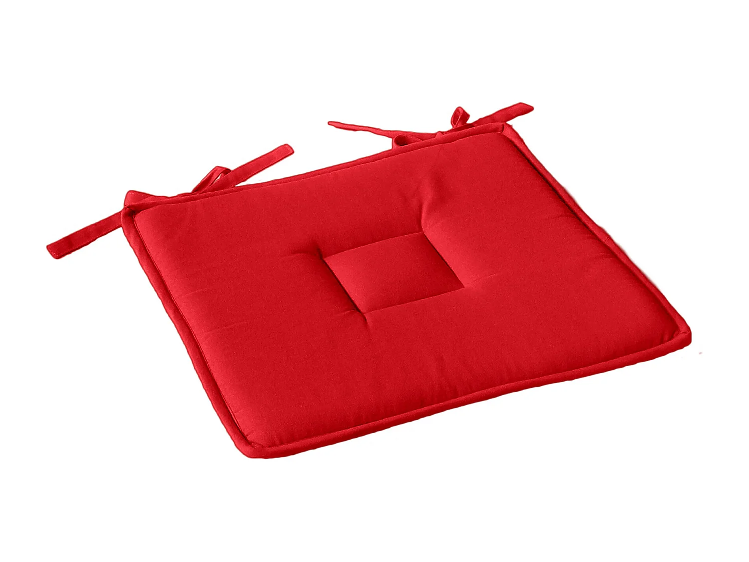 Galette de Chaise Uni "Panama" 40x40cm Rouge