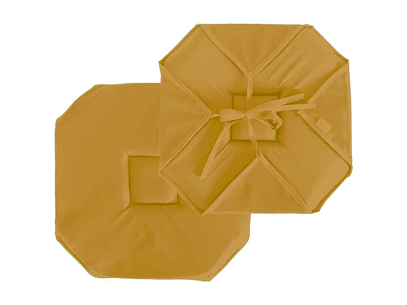 Stuhlkissen mit Klappen und Bändern 40 x 40 cm