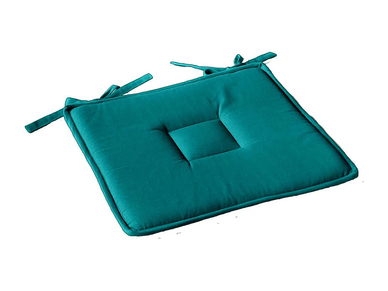 Galette de Chaise Uni "Panama" 40x40cm Émeraude