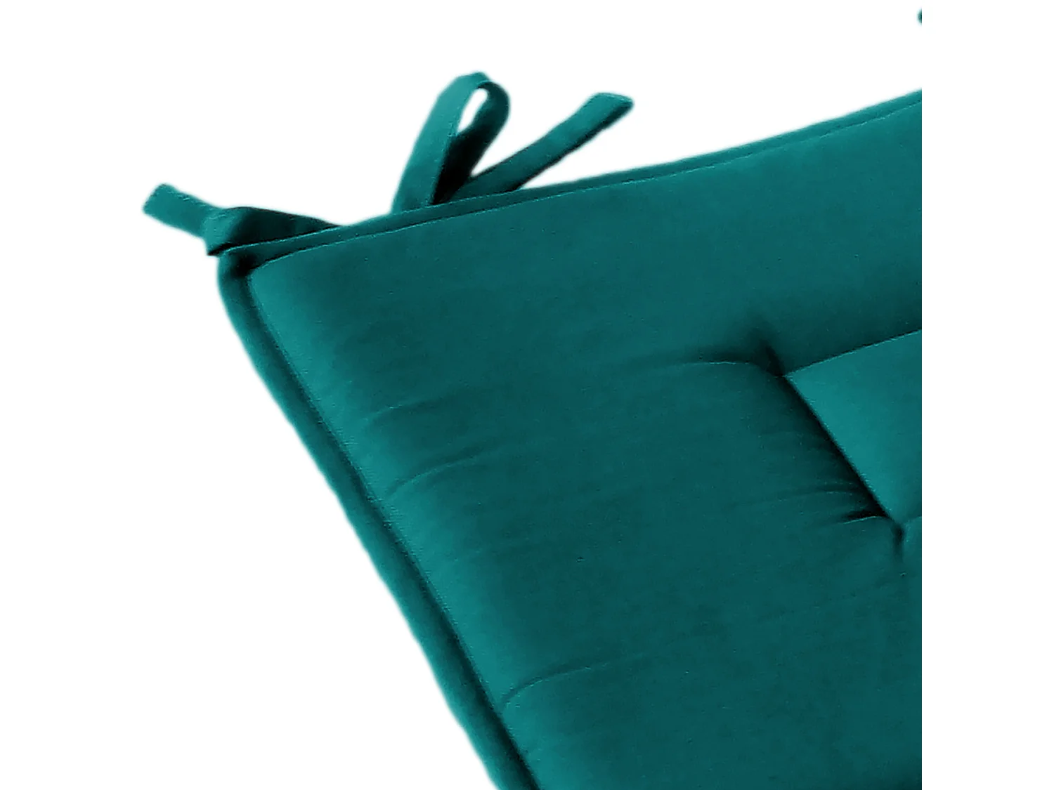 Galette de Chaise Uni "Panama" 40x40cm Émeraude