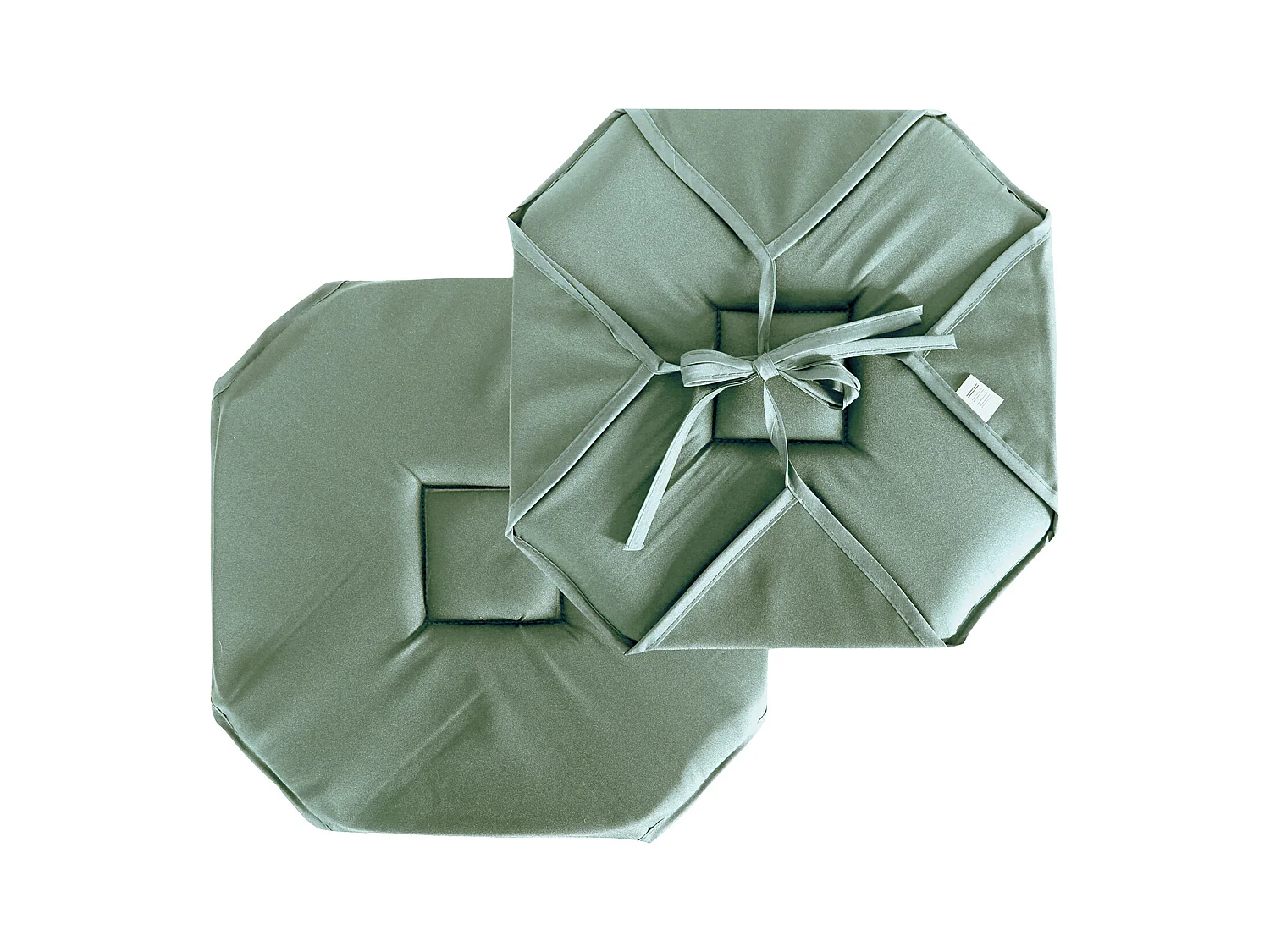 Galette de Chaise Uni "Basic" 40x40cm Vert Argile