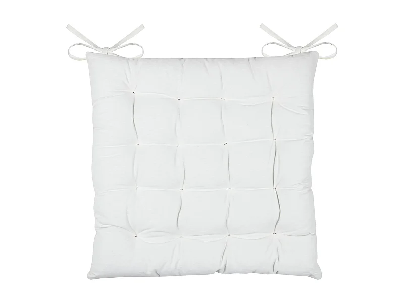 Unifarbene, klassische Stuhlgalette 38 x 38 cm