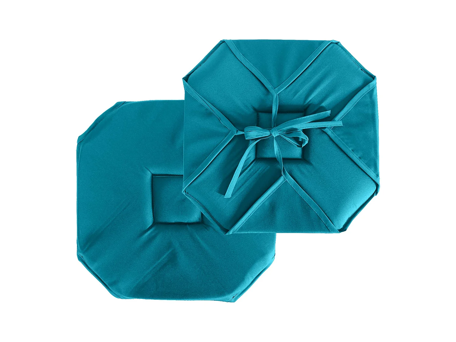 Galette de Chaise Uni "Basic" 40x40cm Bleu Canard