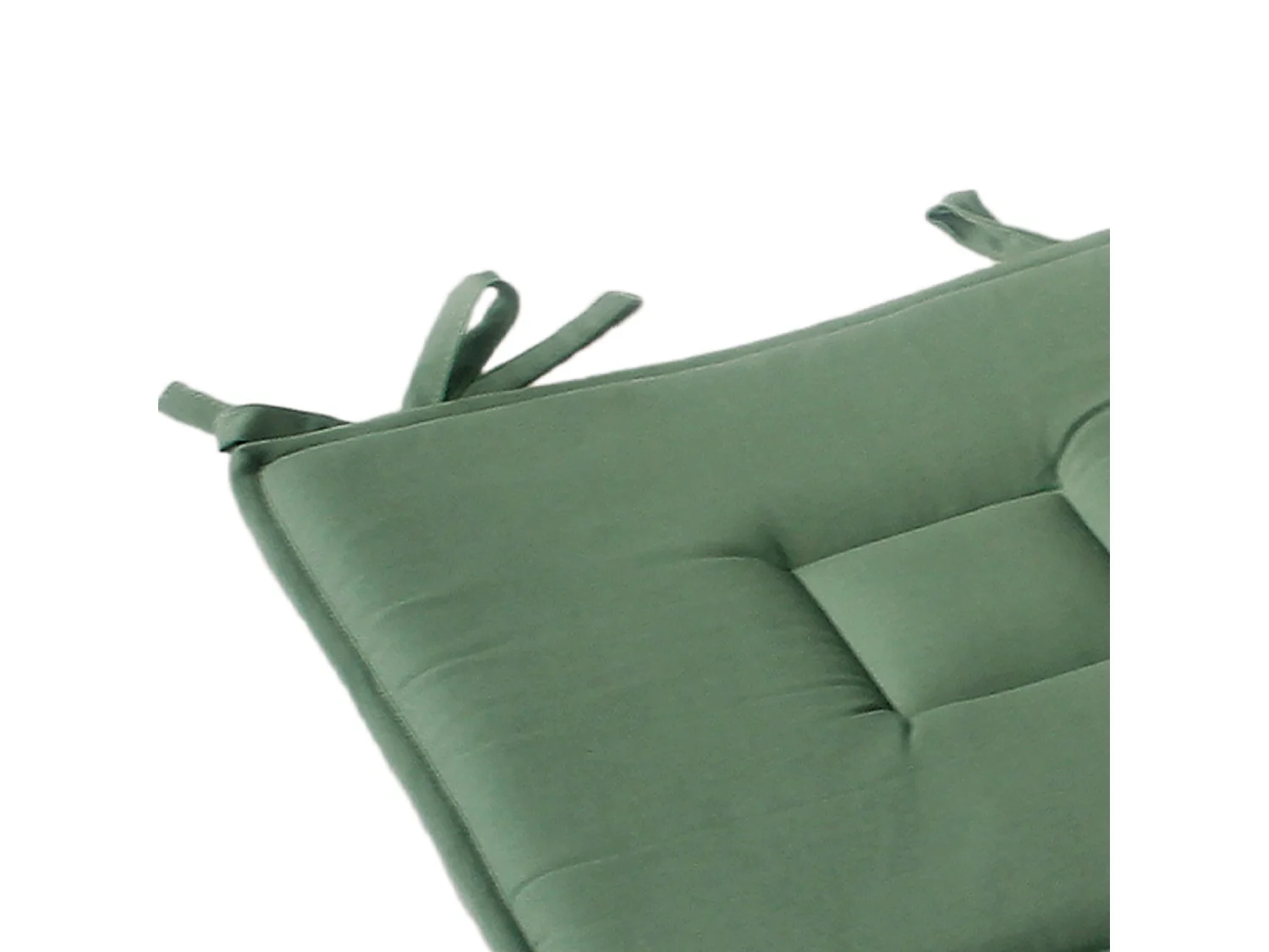 Galette de Chaise Uni "Panama" 40x40cm Vert Argile