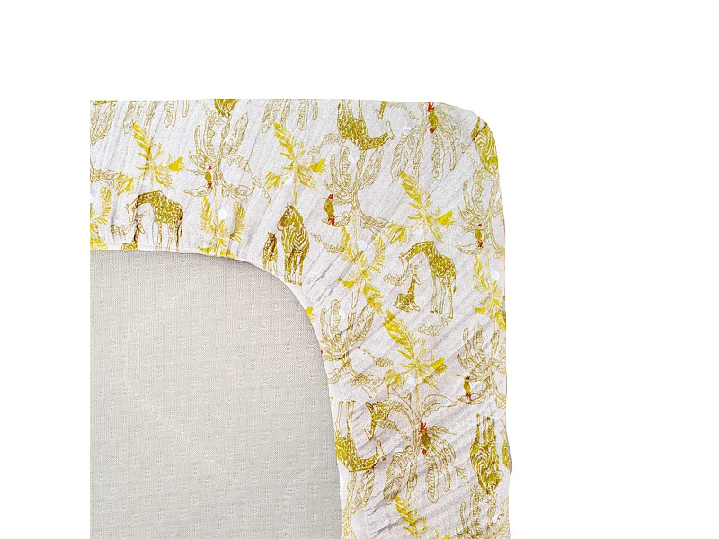 Kinder-Spannbettlaken aus Jersey mit Savannen-Tiermuster 70 x 140 cm