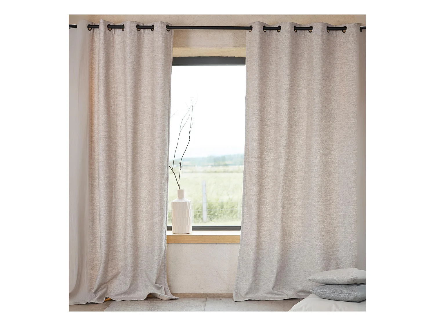 Blickdichter Schlaufenvorhang