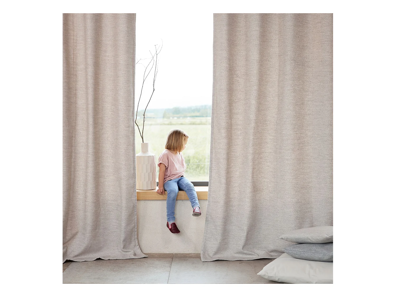 Blickdichter Schlaufenvorhang