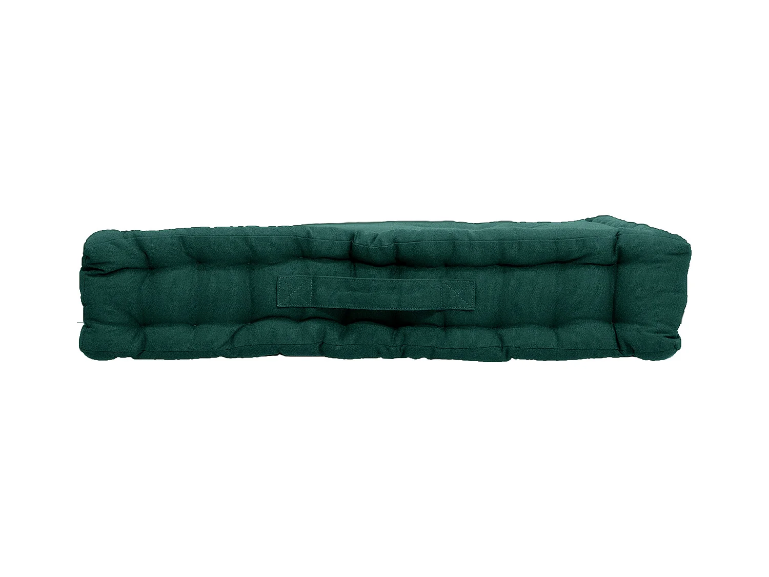 Coussin de Sol Uni "Panama" 50x50cm Vert Foncé