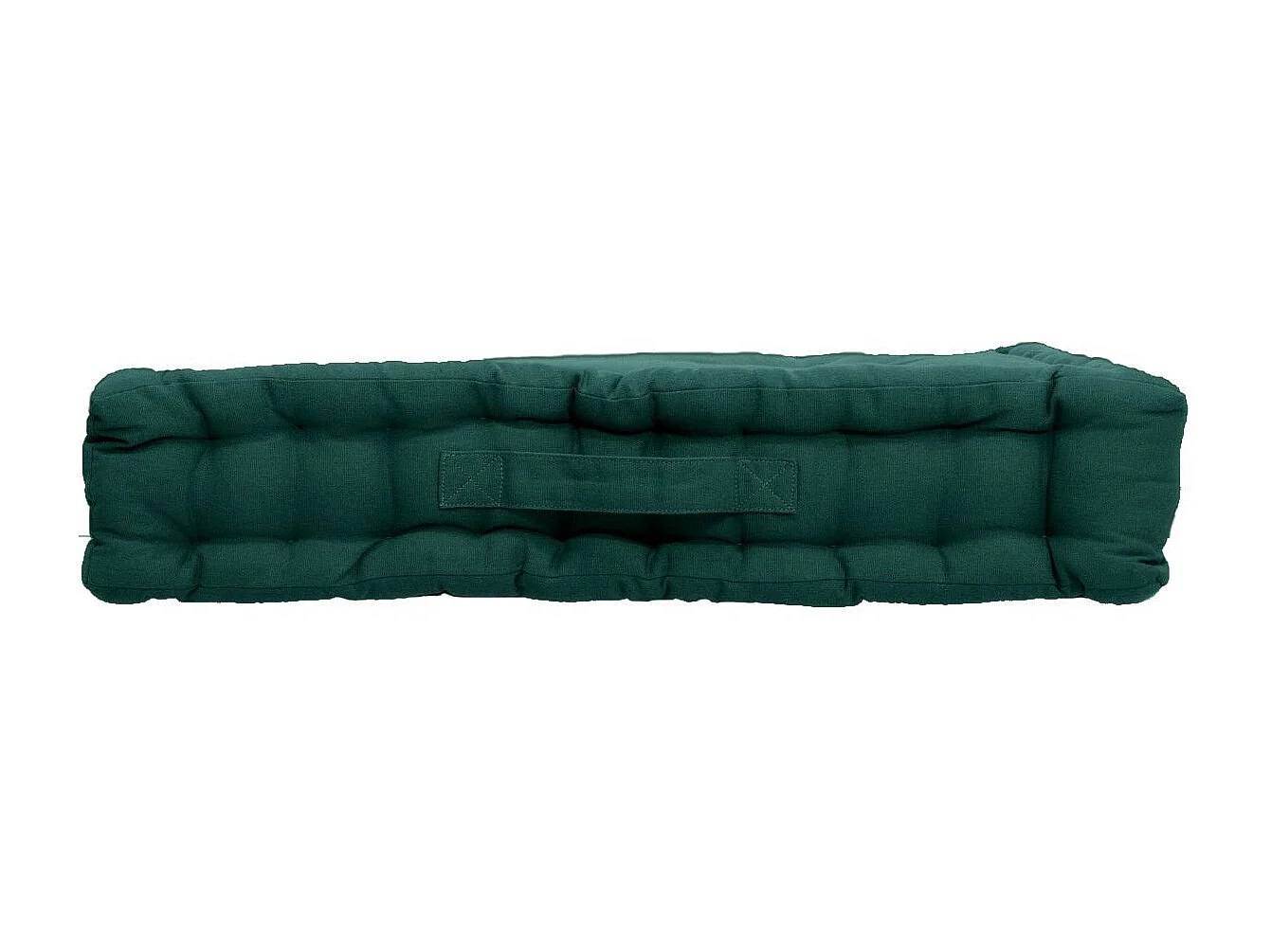 Coussin de Sol Uni "Panama" 50x50cm Vert Foncé