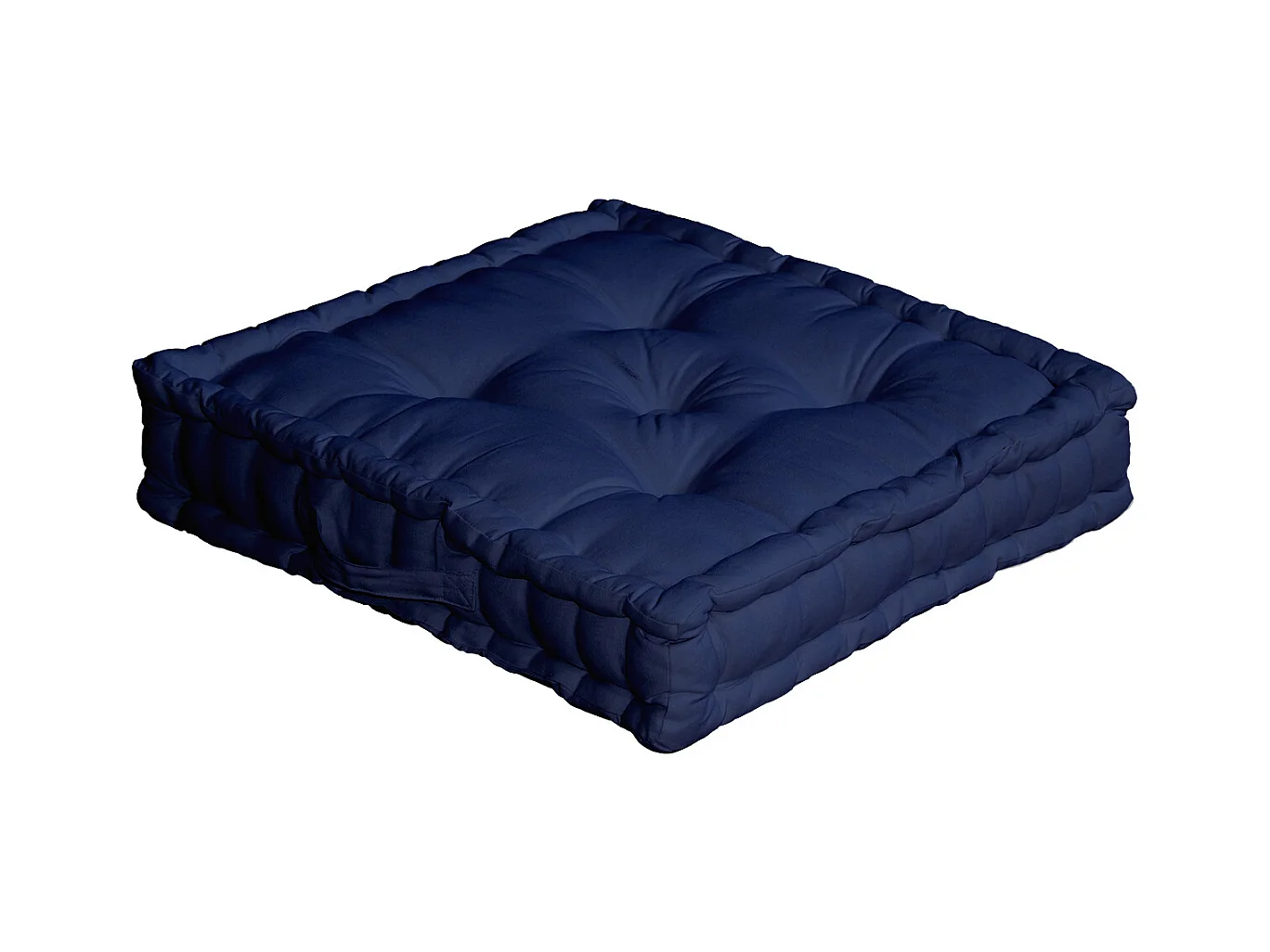 Coussin de sol uni en pur coton