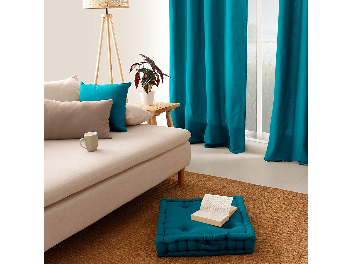 Boden Kissen uni aus reiner Baumwolle