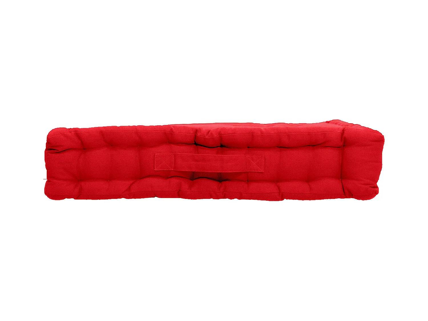Coussin de Sol Uni "Panama" 50x50cm Rouge