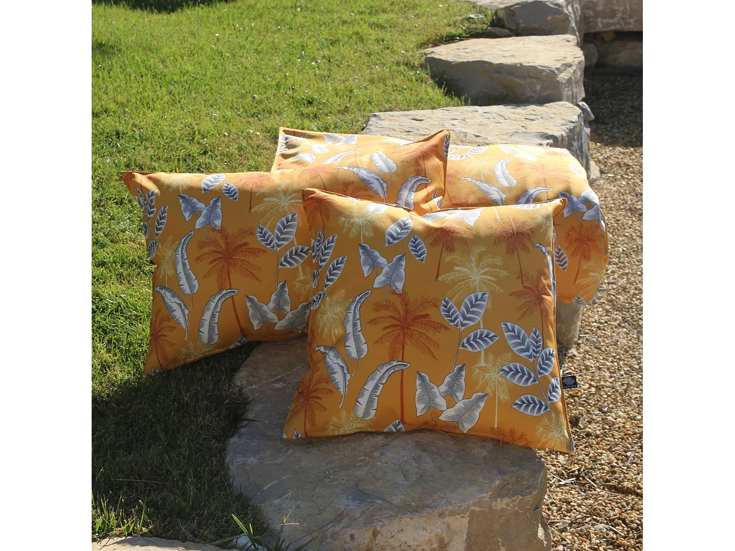 Coussin motif jungle extérieur