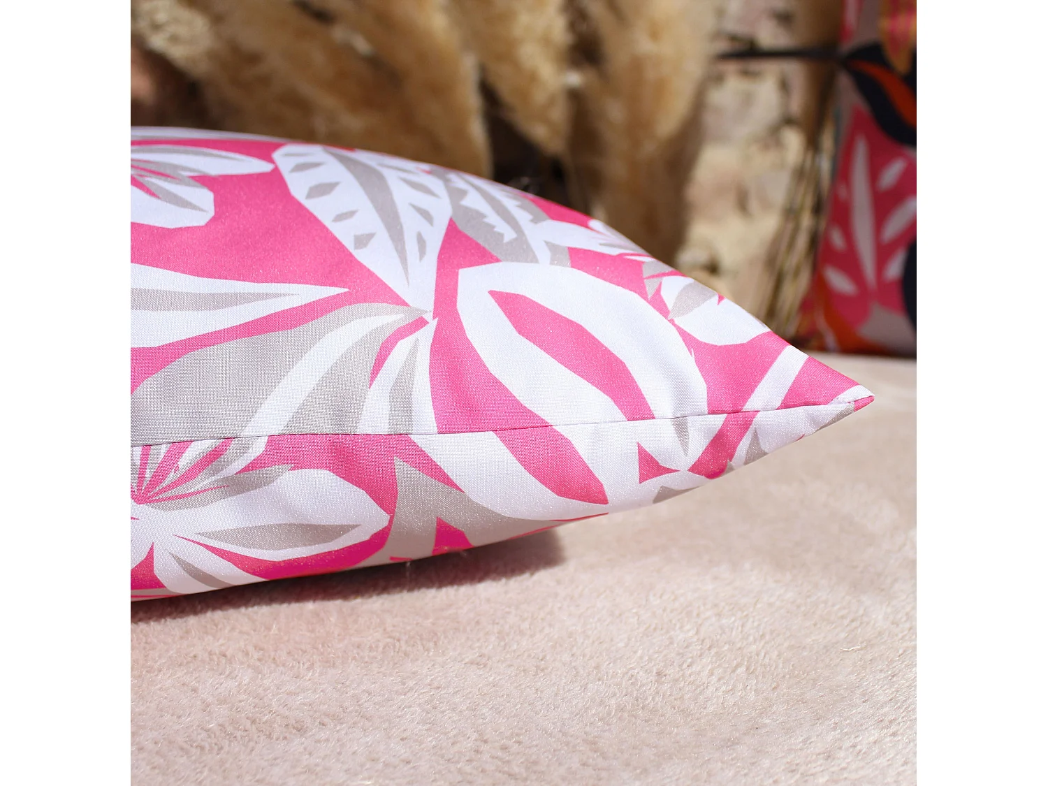 Coussin Déco d'Extérieur "Costa" 40x60cm Fuchsia