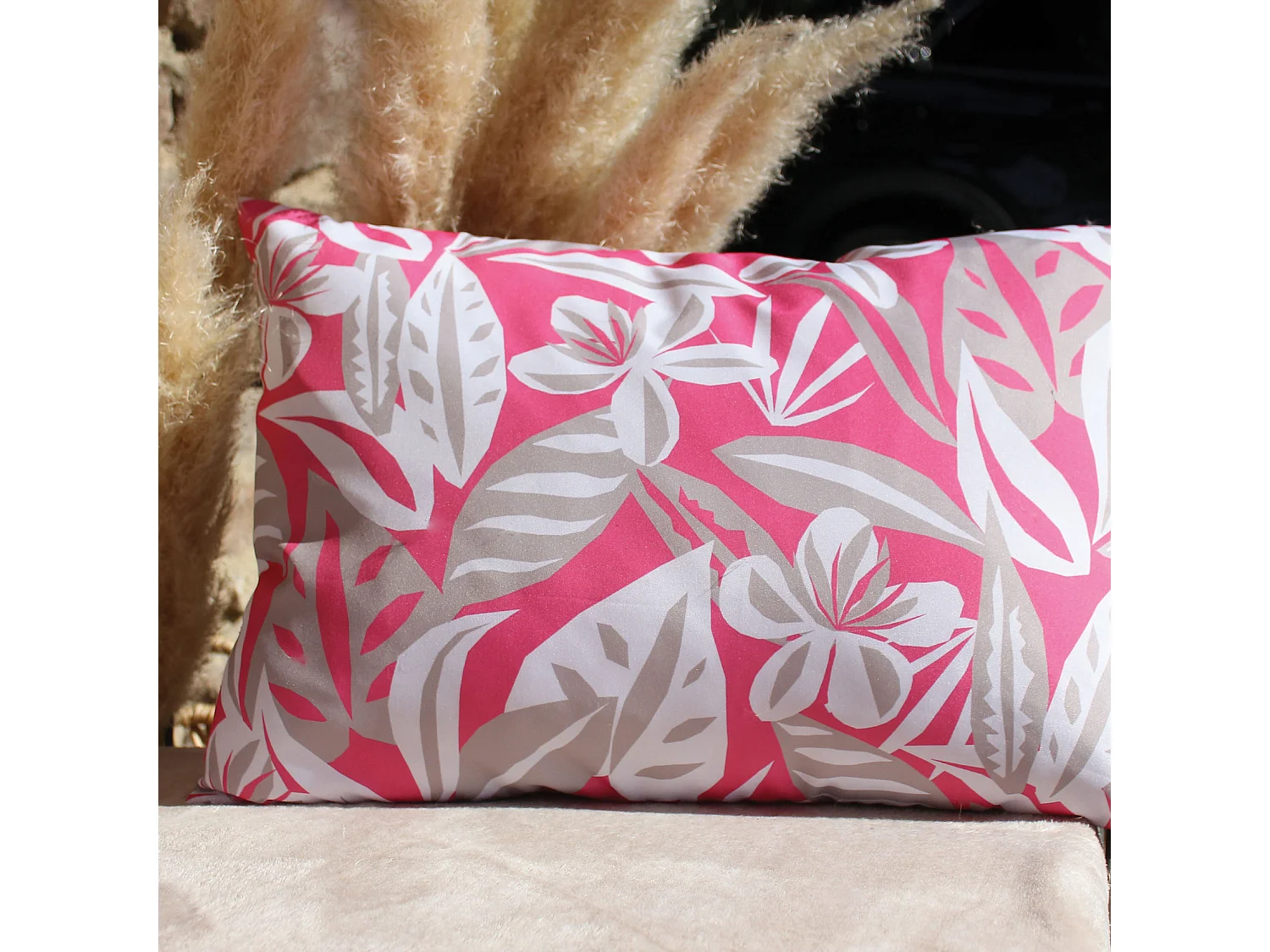 Coussin Déco d'Extérieur "Costa" 40x60cm Fuchsia