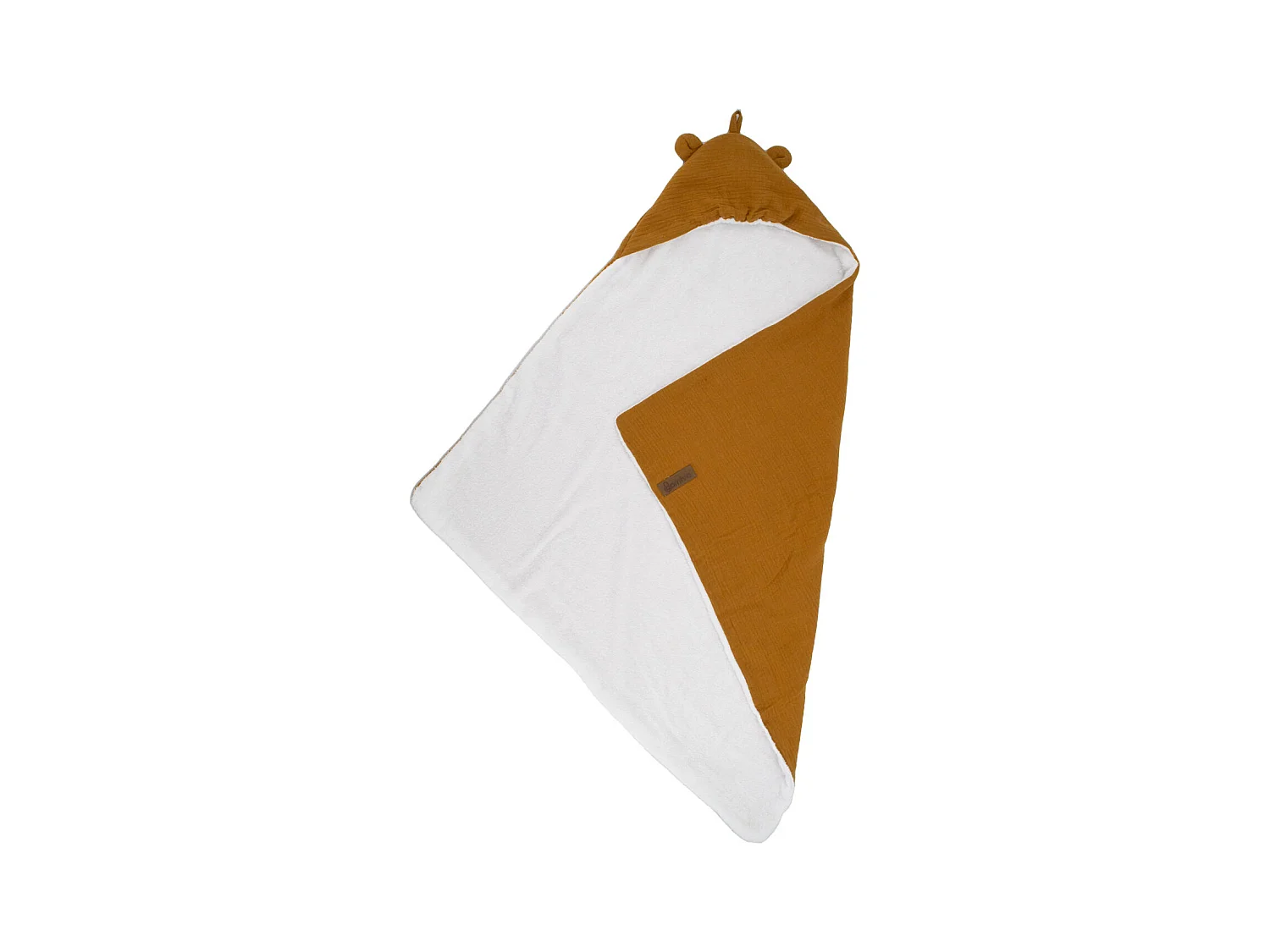 Capa de baño de muselina de algodón con orejas de osito
