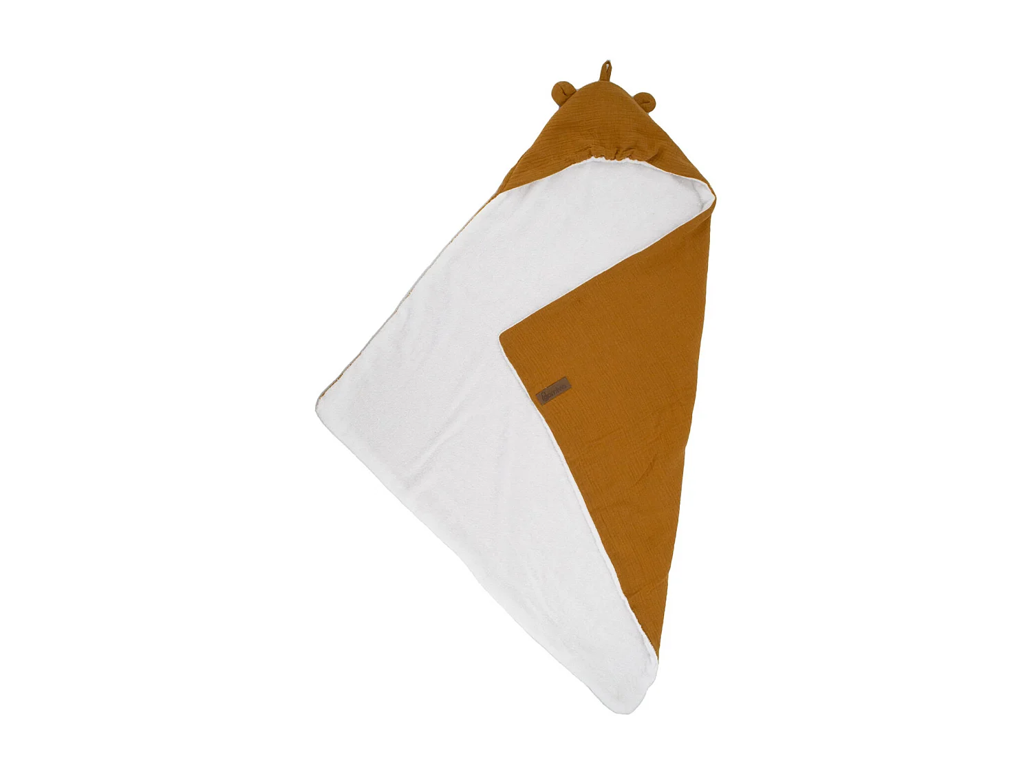 Capa de baño de muselina de algodón con orejas de osito