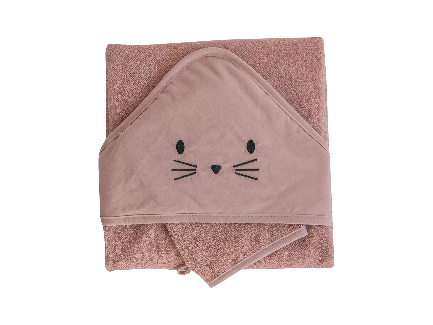 Set aus Bademantel und lustigem Handschuh