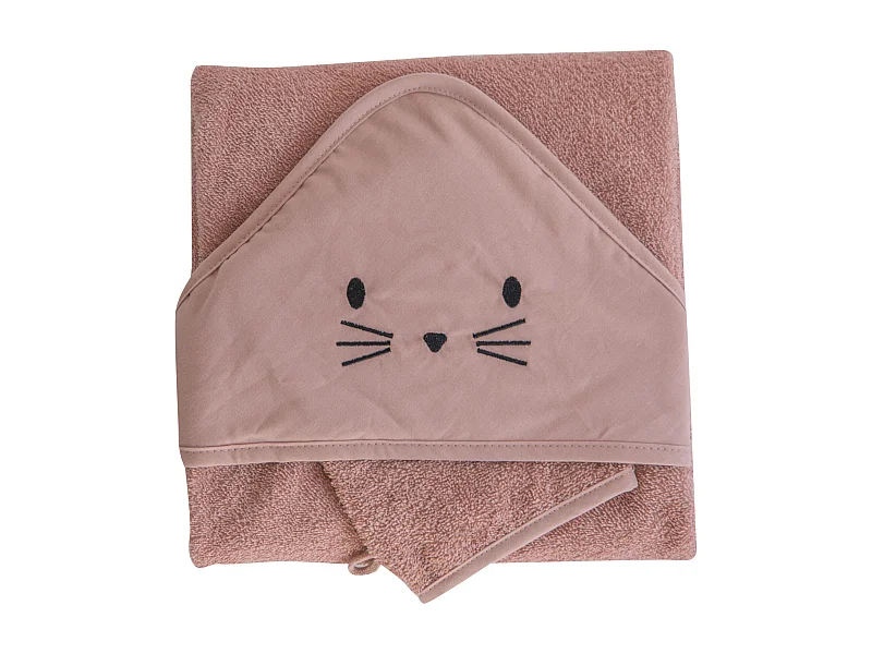 Set aus Bademantel und lustigem Handschuh