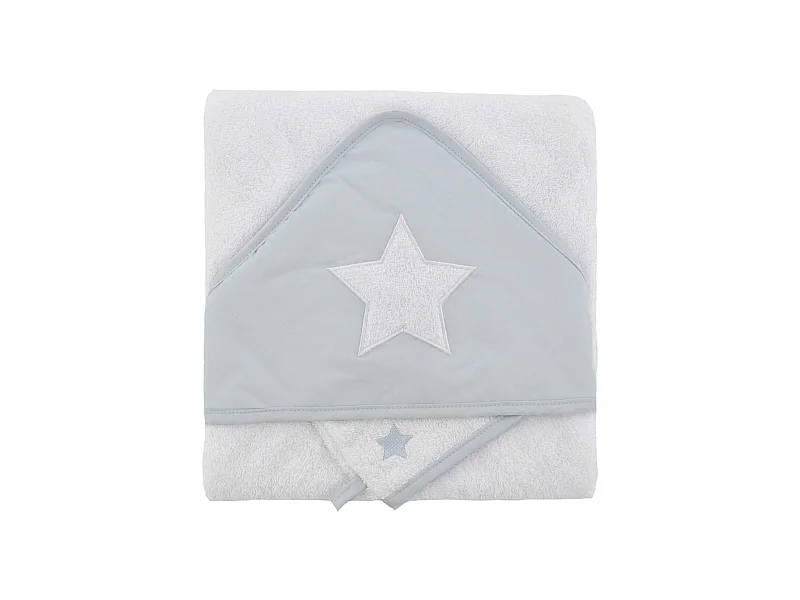 Set bestickter Bademantel + Handschuh Stern