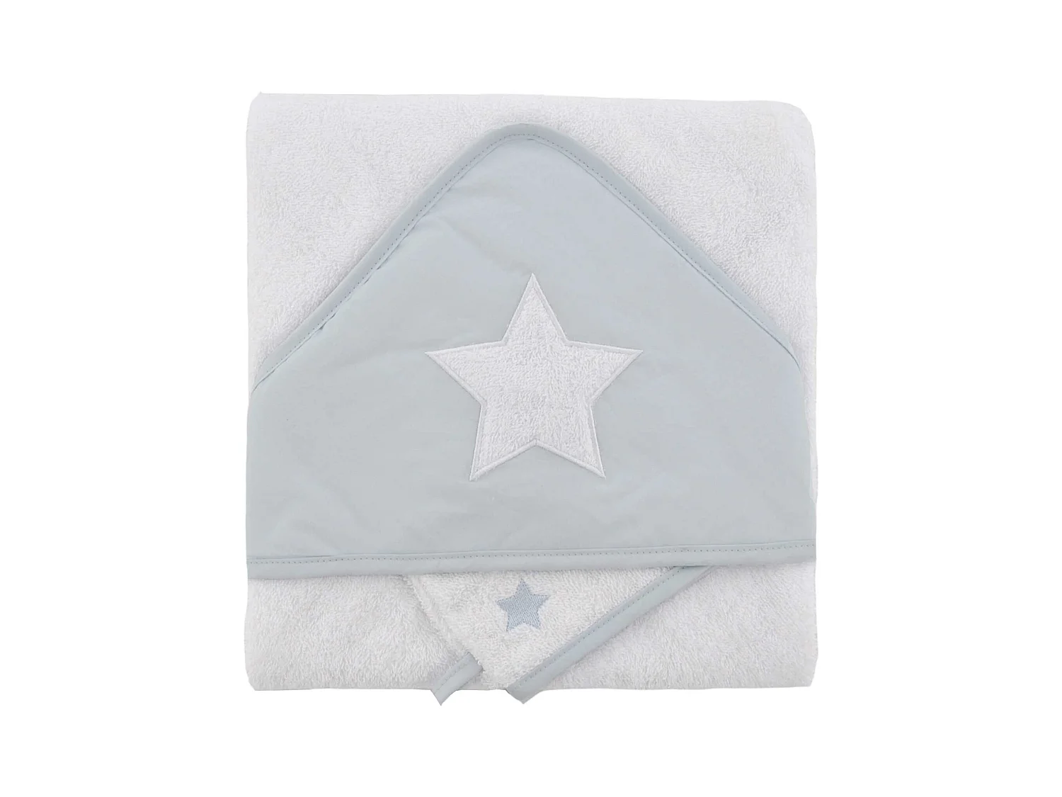 Set bestickter Bademantel + Handschuh Stern
