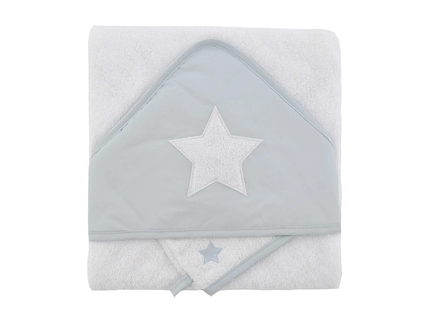 Set bestickter Bademantel + Handschuh Stern