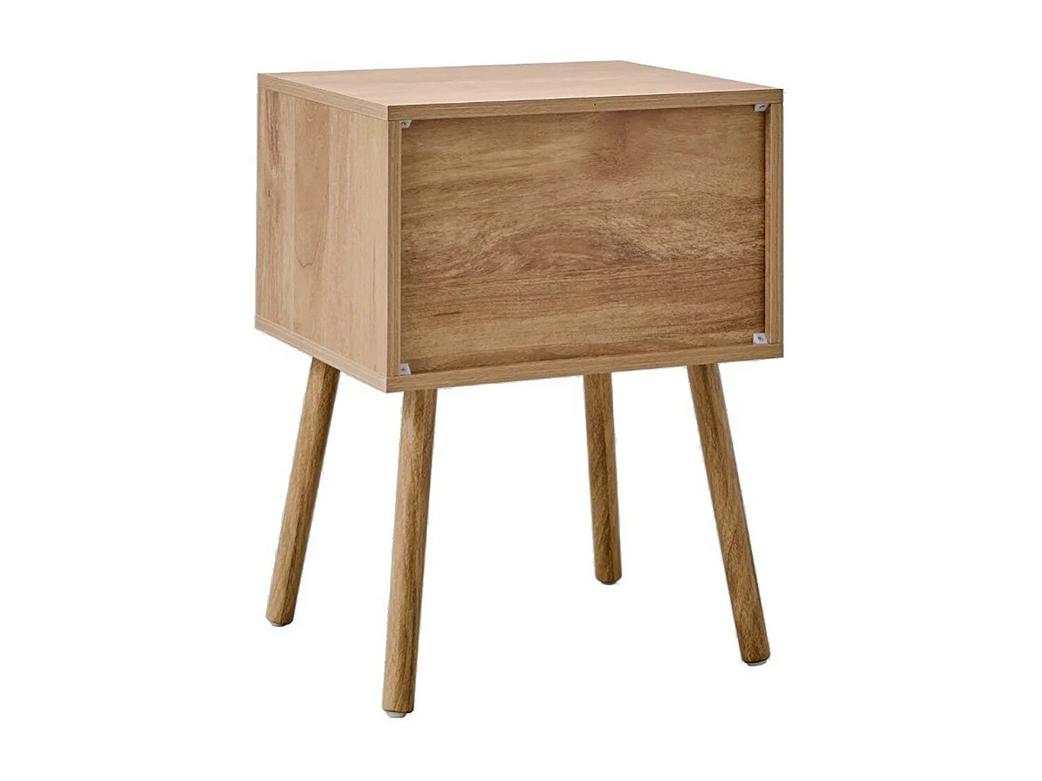 Chevet 2 tiroirs avec façades lamellées EDEN