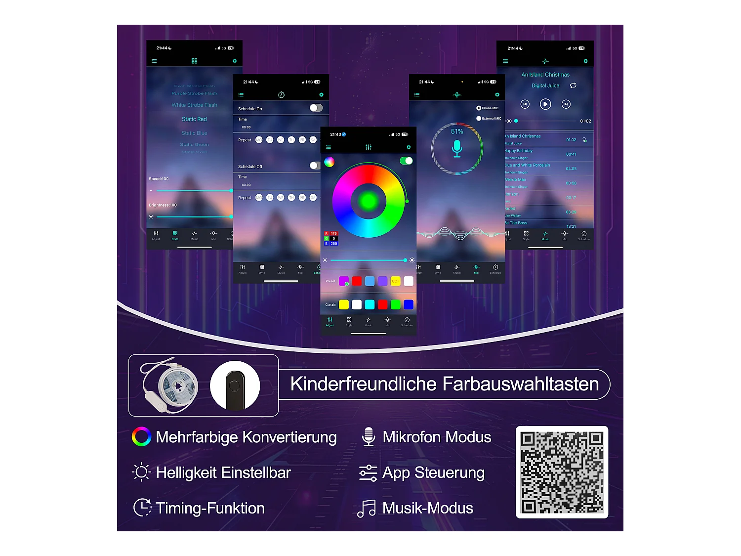 Lit mezzanine pour enfant - 90 x 200 cm - avec bureau + Leds + port USB + 2 tiroirs - bois - blanc