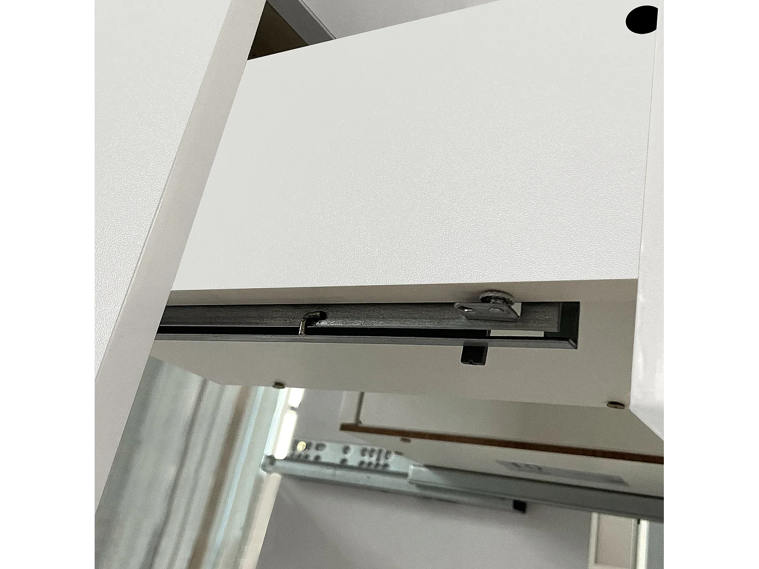 Mueble de baño flotante con lavabo, 79 x 44.5 x 52 cm, Blanco Mate,Con 2 Cajones, Muebles de Alta Calidad, AICA