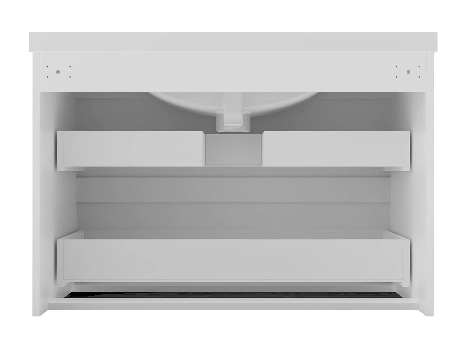 Mueble de baño flotante con lavabo, 79 x 44.5 x 52 cm, Blanco Mate,Con 2 Cajones, Muebles de Alta Calidad, AICA