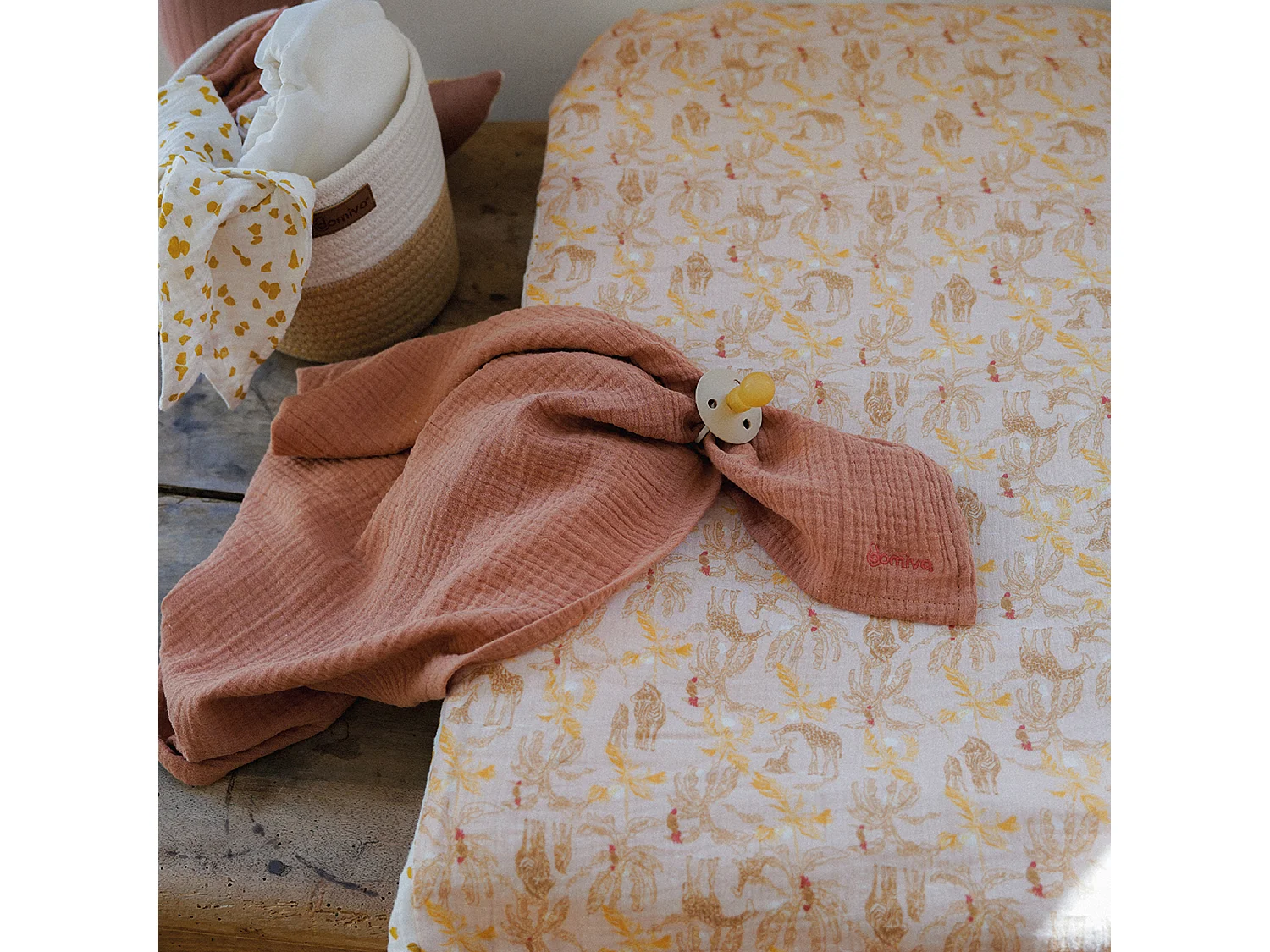 Matelas à langer avec housse réversible Safari