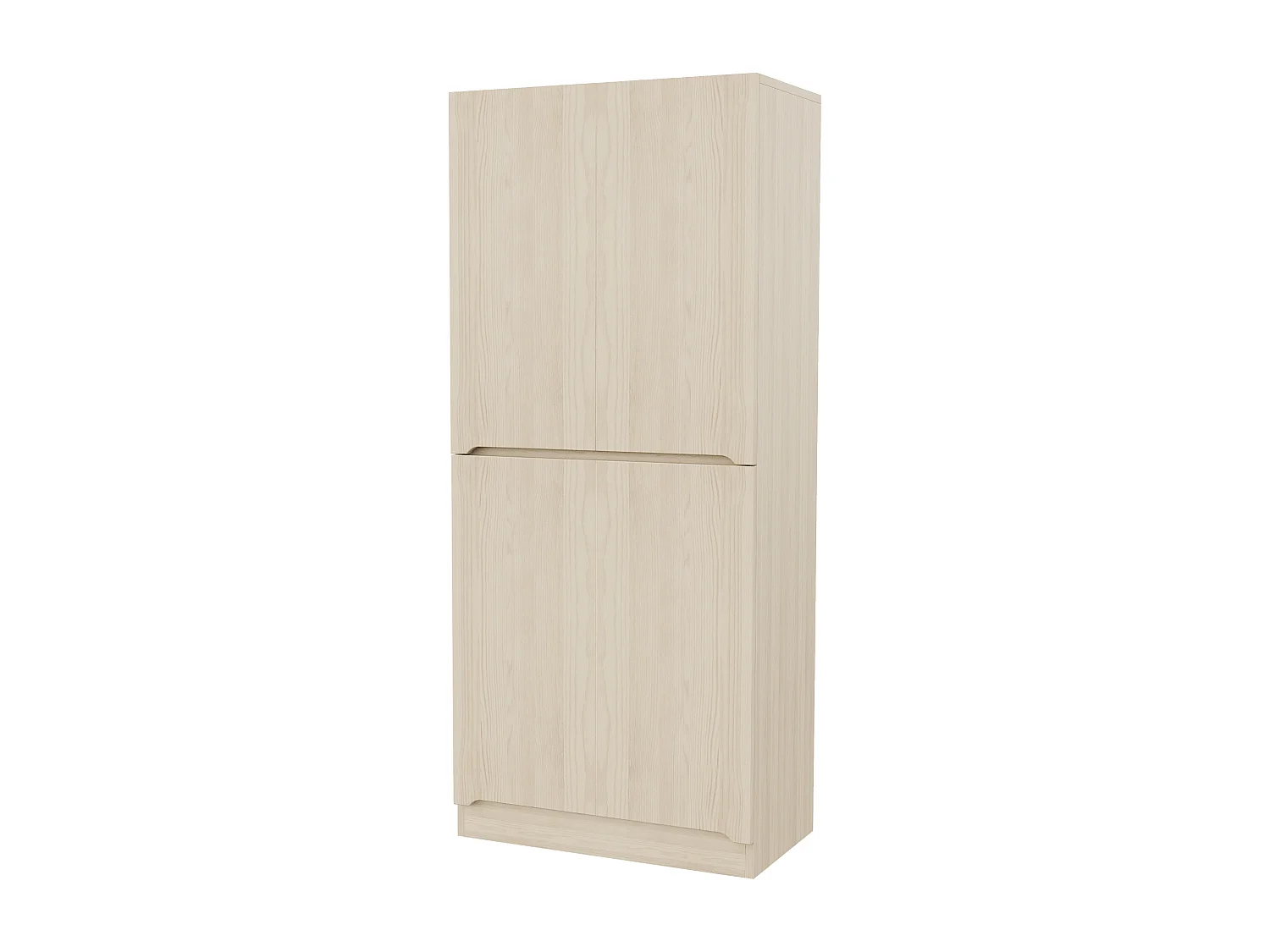 Armoire 70 x 40 x 170 cm - modèle à 2 portes avec compartiment de rangement - bois - naturel