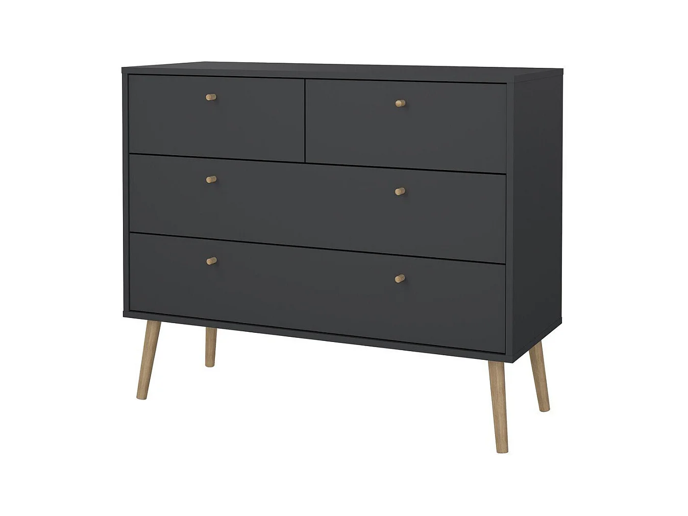 Commode 4 tiroirs avec pieds en bois L98,7 cm - TARP