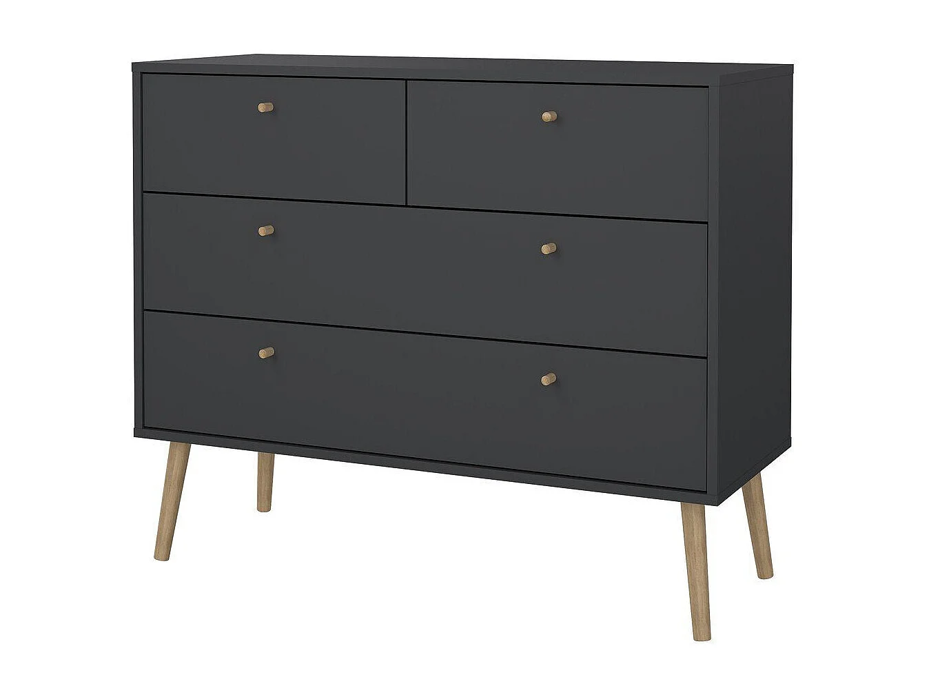 Commode 4 tiroirs avec pieds en bois L98,7 cm - TARP