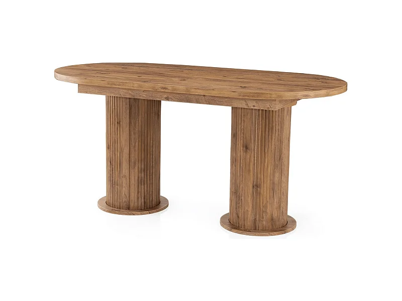 Esstisch ausziehbar von 180 bis 216 cm in Nussbaum-Dekor - GUSTO