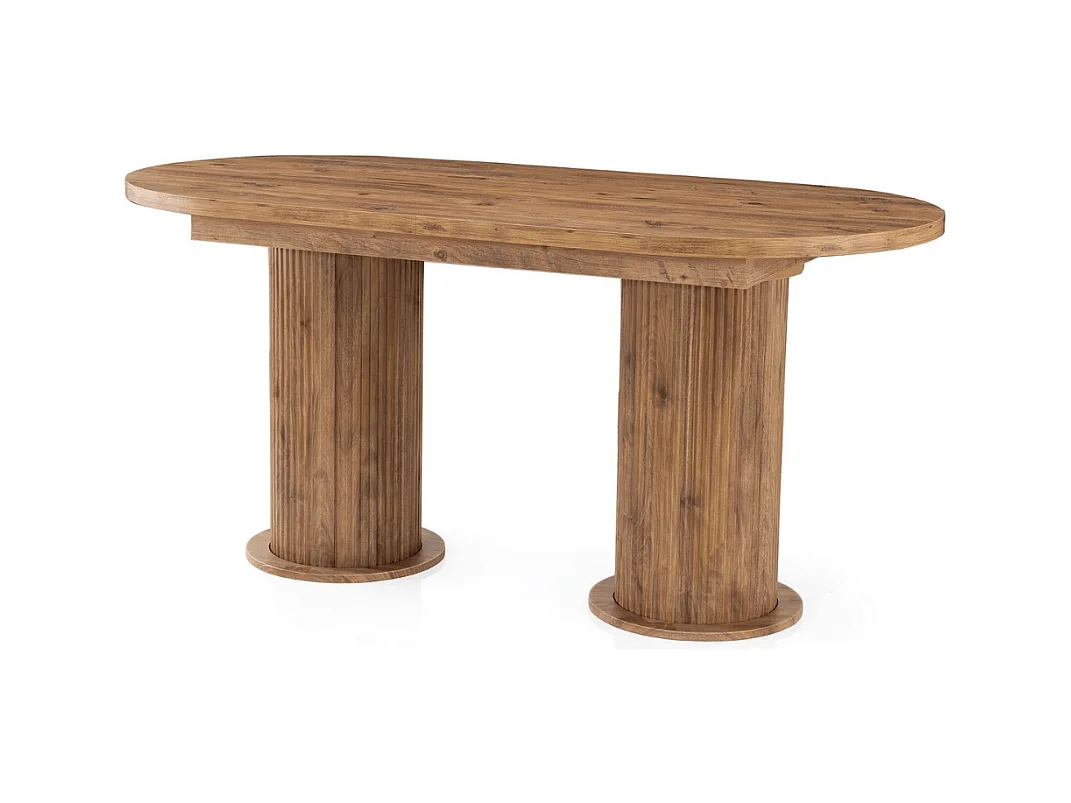 Table à manger extensible de 180 à 216 cm décor noyer - GUSTO