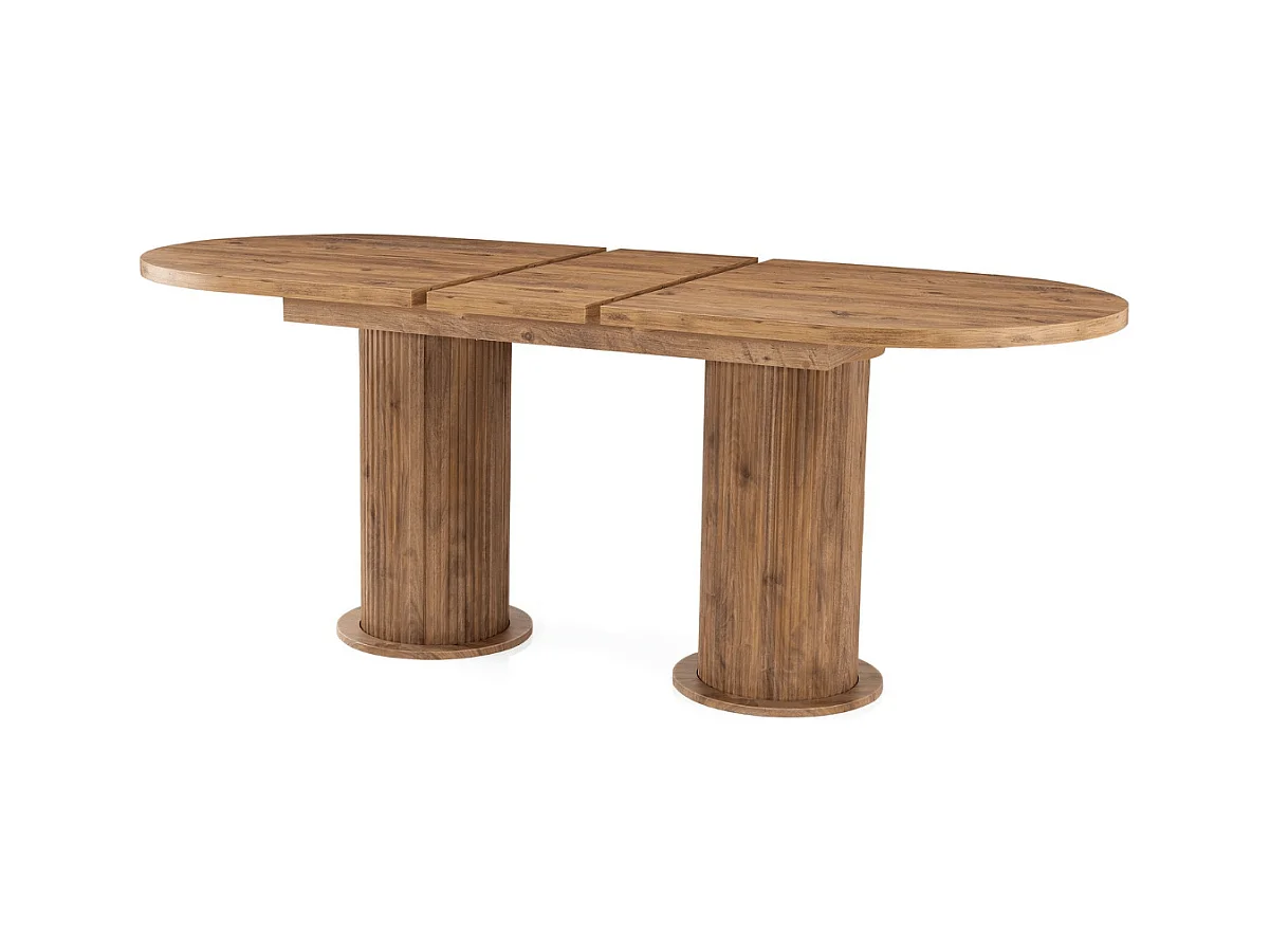 Table à manger extensible de 180 à 216 cm décor noyer - GUSTO